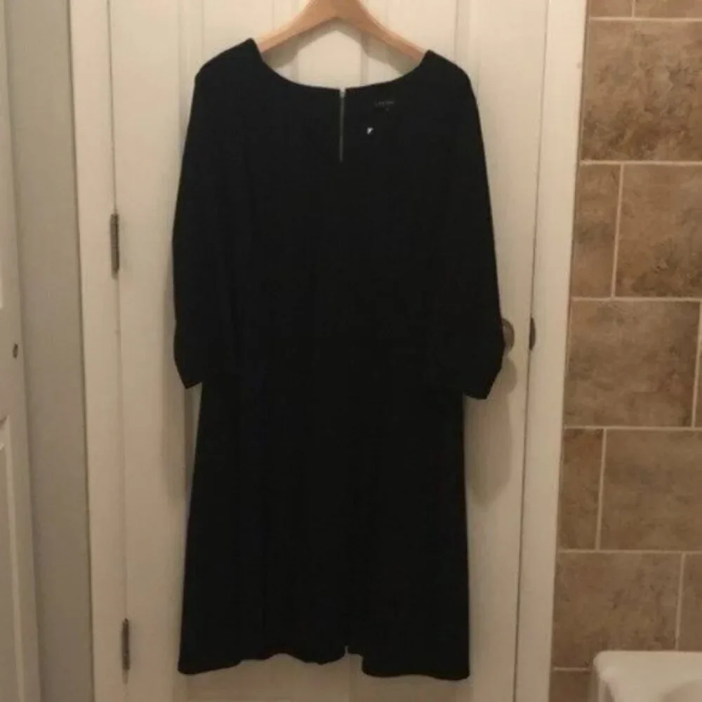 NWT Lane Bryant Little Black Dress w/ Long Sleeves 18/20 - Picture 1 of 5